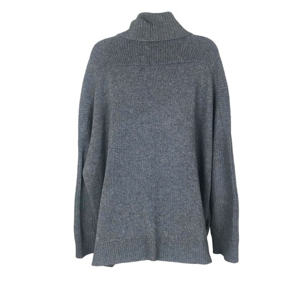 Vince Grey Oversized Loose Turtle Neck 50%Wool/ 50% Yak Size L - Picture 6 of 8